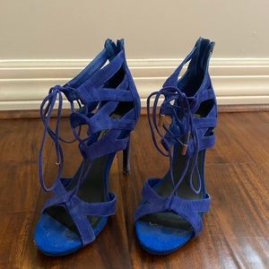 Women's Steve Madden Blue Suede Heels